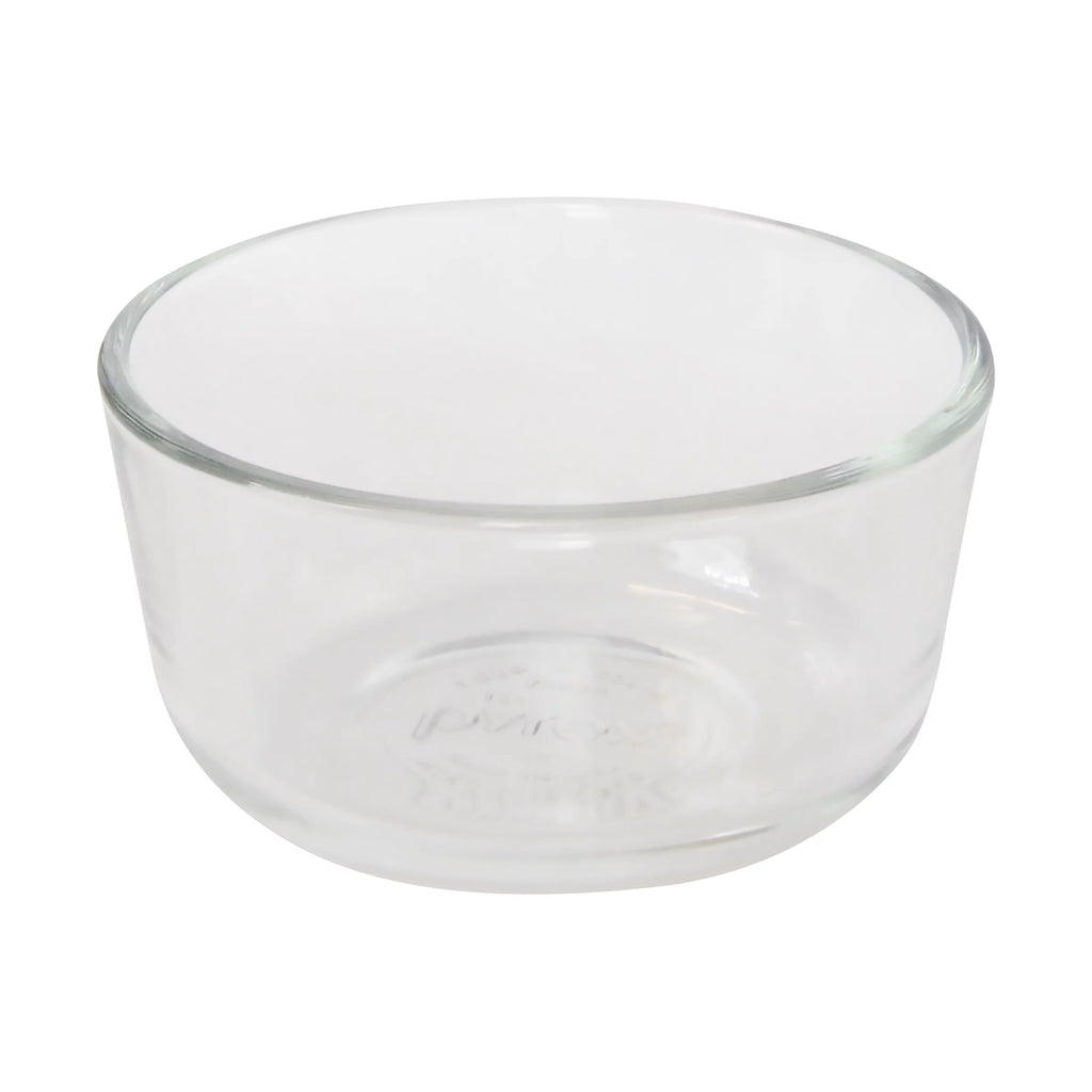 1-Cup Clear Round Glass Food Storage Bowl with Blue Lid, 6-Pack K17291