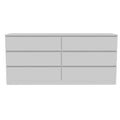 Modern 6-Drawer Wood Double Dresser in White Q34209