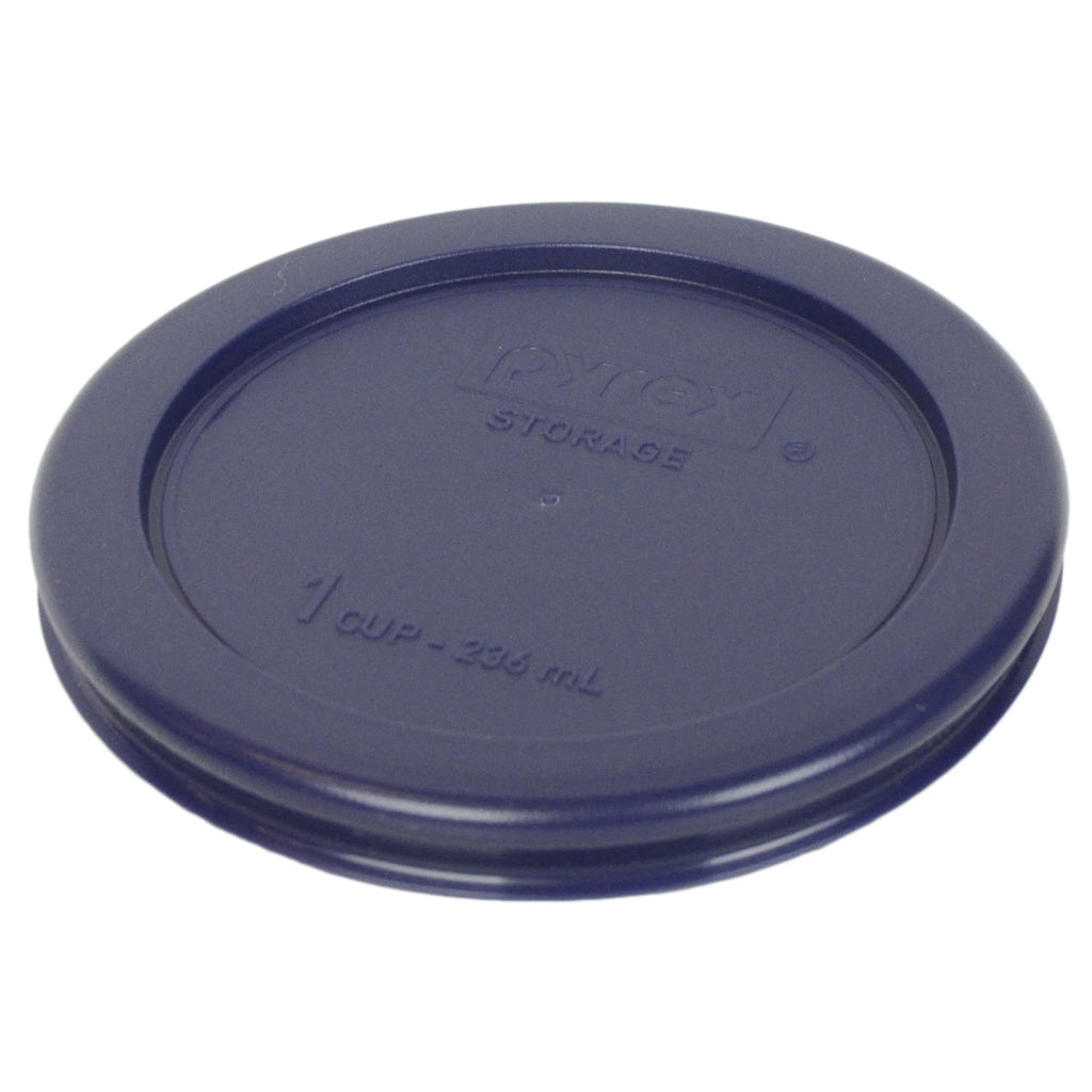 1-Cup Clear Round Glass Food Storage Bowl with Blue Lid, 6-Pack K17291