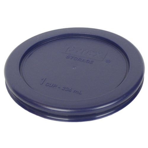 1-Cup Clear Round Glass Food Storage Bowl with Blue Lid, 6-Pack K17291