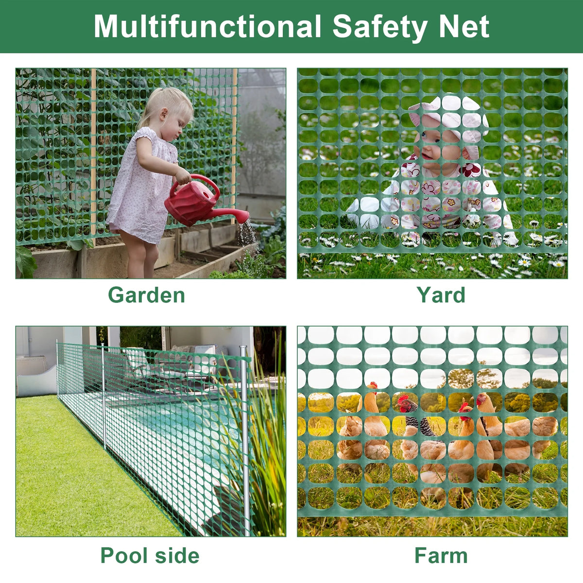 Green Plastic Fencing Roll 4x100' Q506