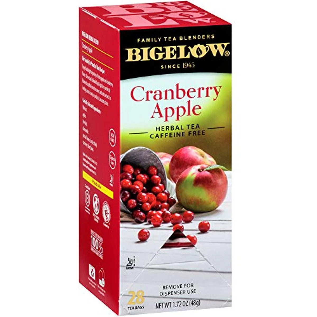 Cranberry Apple Hibiscus Herbal Tea Bags 28-Count Pack of 3 Z850