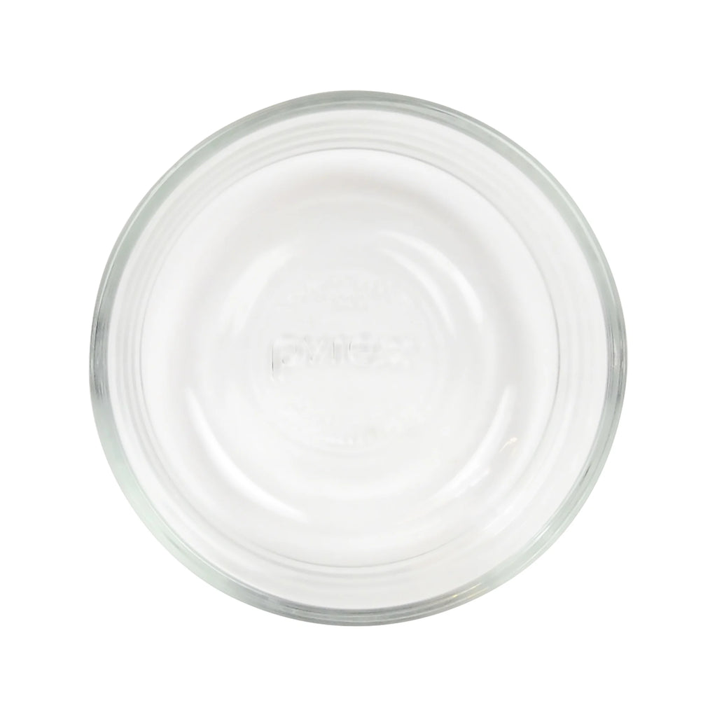1-Cup Clear Round Glass Food Storage Bowl with Blue Lid, 6-Pack K17291