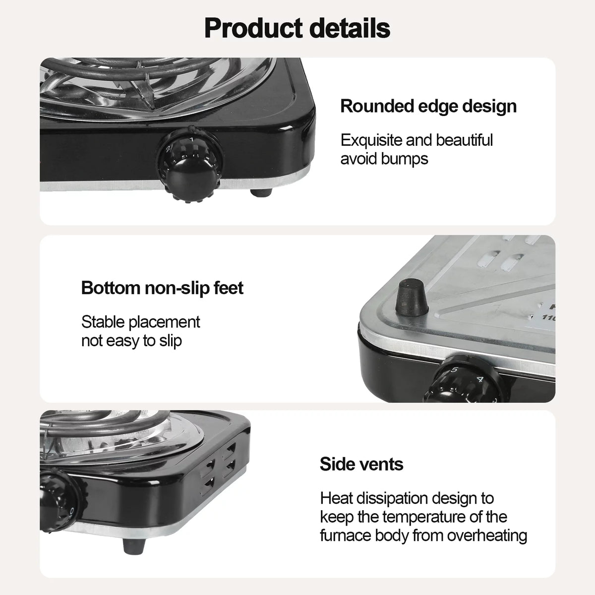 1000W Single Burner Electric Hot Plate L466