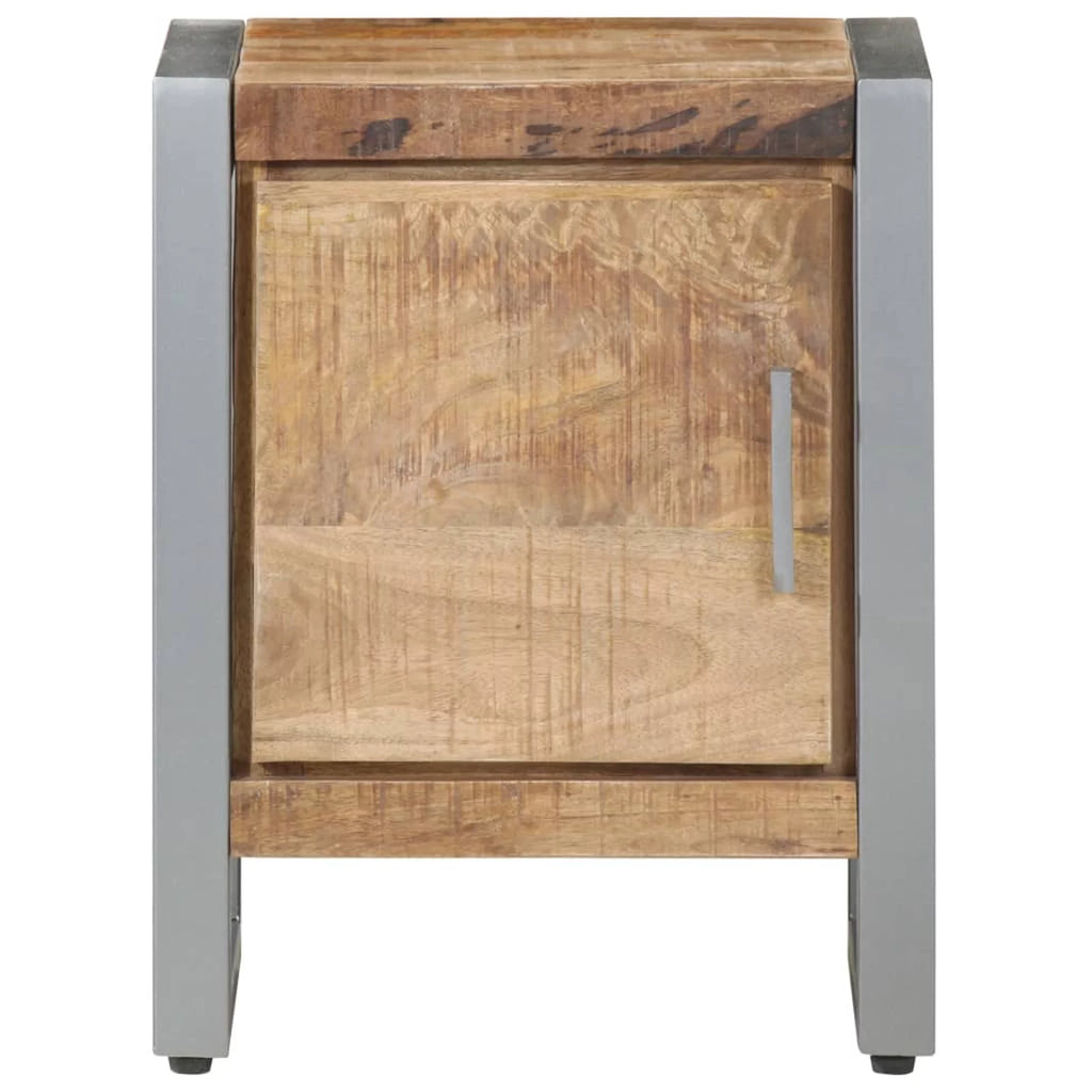 Rough Mango Wood Bedside Cabinet W9585