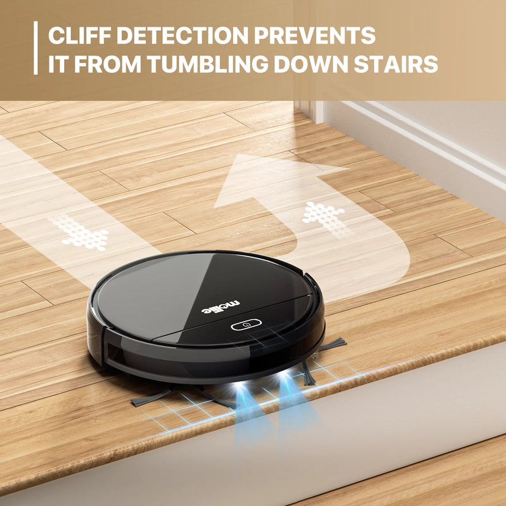 Robot Vacuum and Mop Combo with Remote Control, Black O564