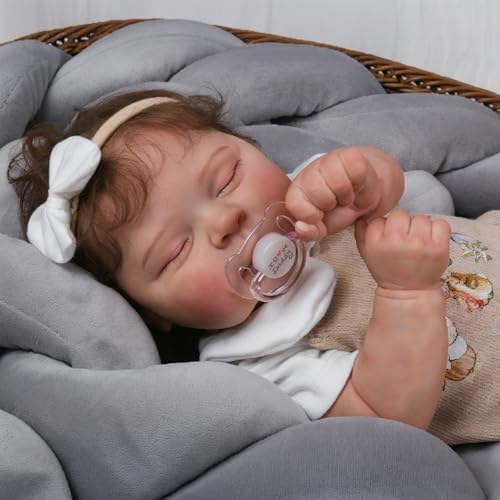 22 Inch Sleeping Reborn Baby Doll with Weighted Cloth Body F60055