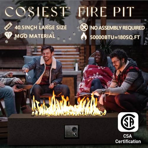 2-Piece Outdoor Propane Firepit Table Set with Tank Table M22770