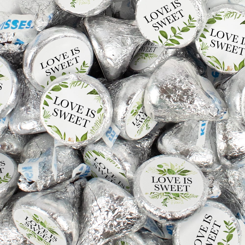 100 Pcs Milk Chocolate Kisses with Stickers R603523