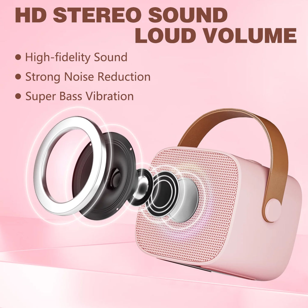 Portable Bluetooth Speaker with Wireless Microphone W297