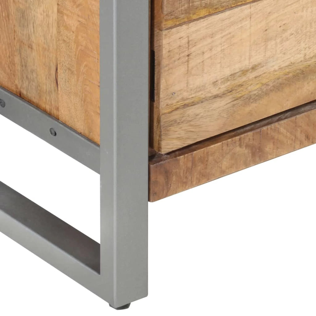 Rough Mango Wood Bedside Cabinet W9585
