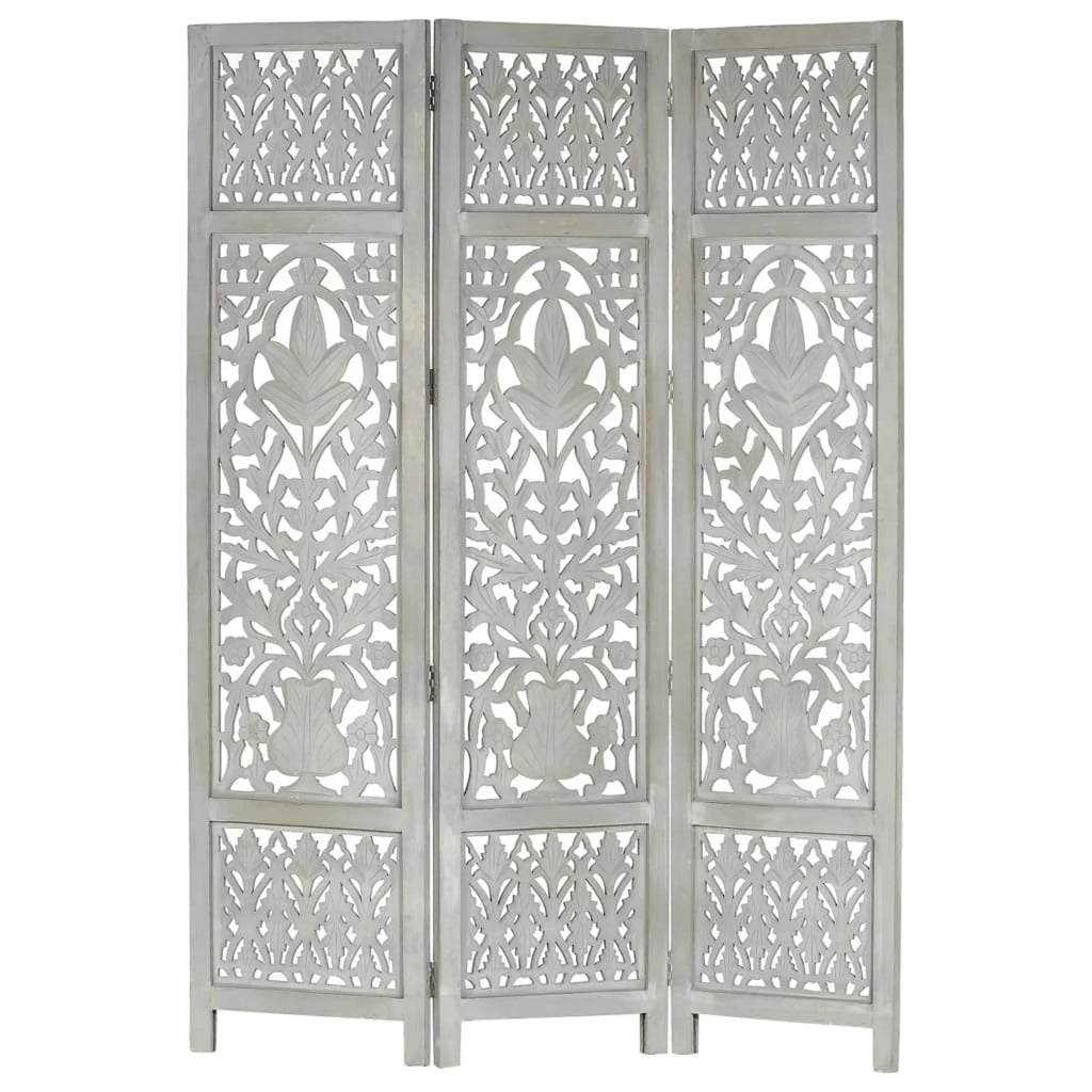 Hand Carved 3-Panel Mango Wood Room Divider R1194