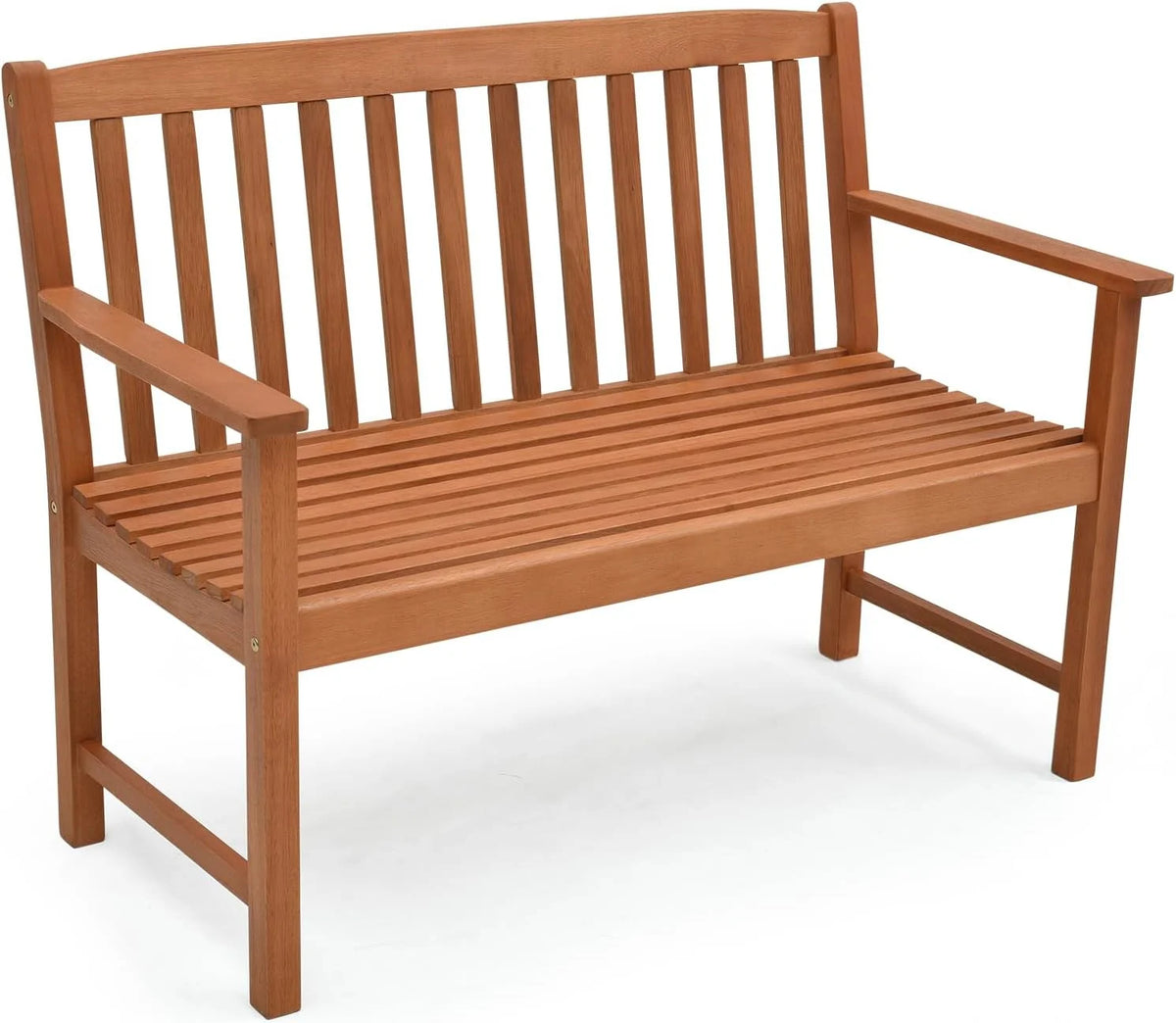 Eucalyptus Wood 2-Person Garden Bench with Backrest R103109