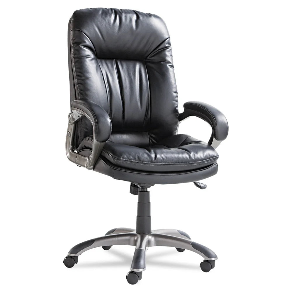 Black Bonded Leather High-Back Executive Swivel Chair V733