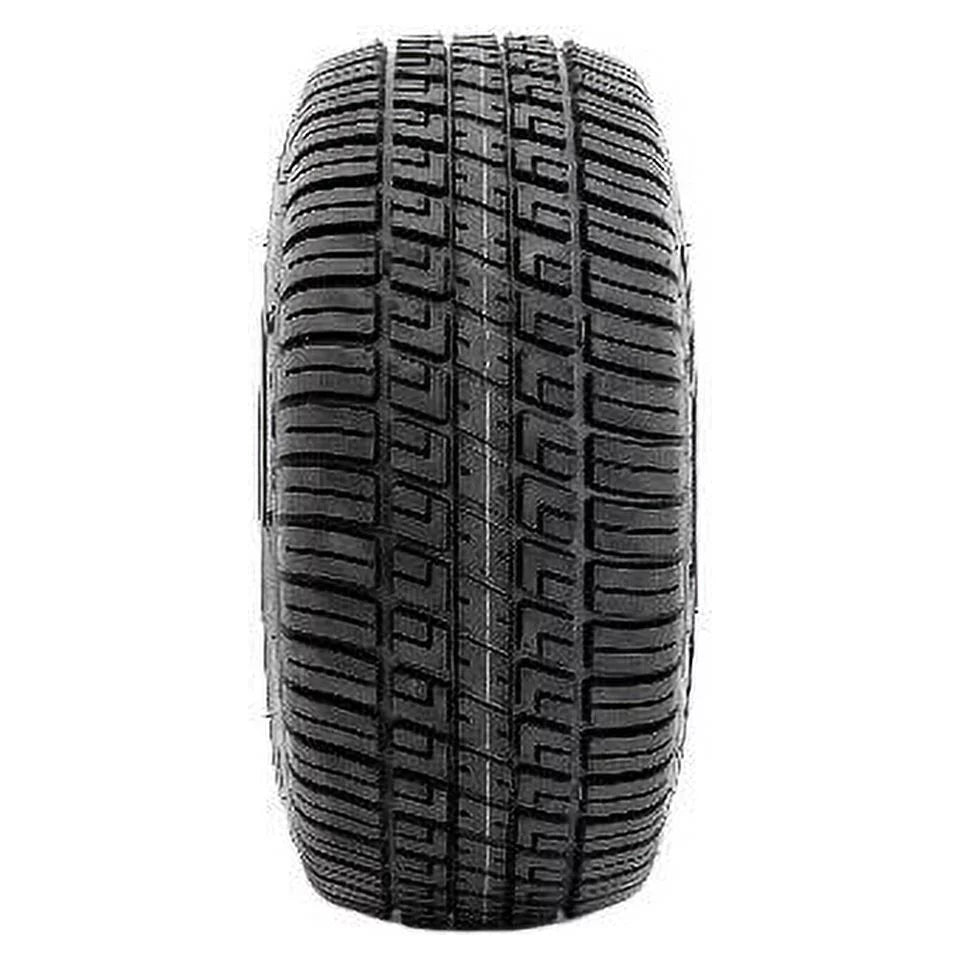 12 inch Black Machined Golf Cart Wheel with Street Tire Set of 4 D222