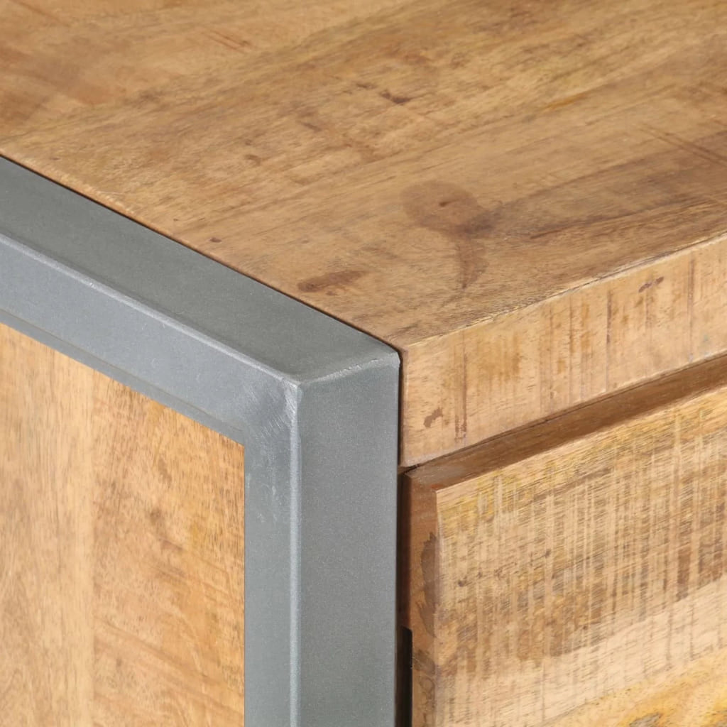 Rough Mango Wood Bedside Cabinet W9585
