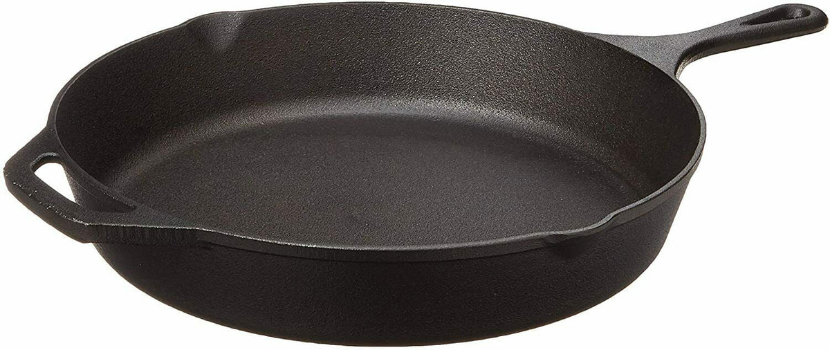 12" Black Cast Iron Round Skillet O795