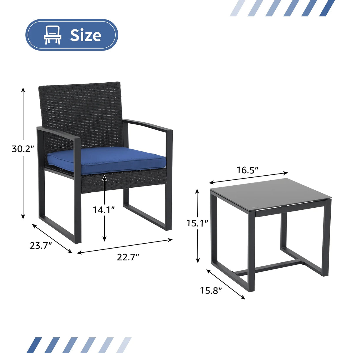 5-Piece Outdoor Furniture Set with Ottomans I94988