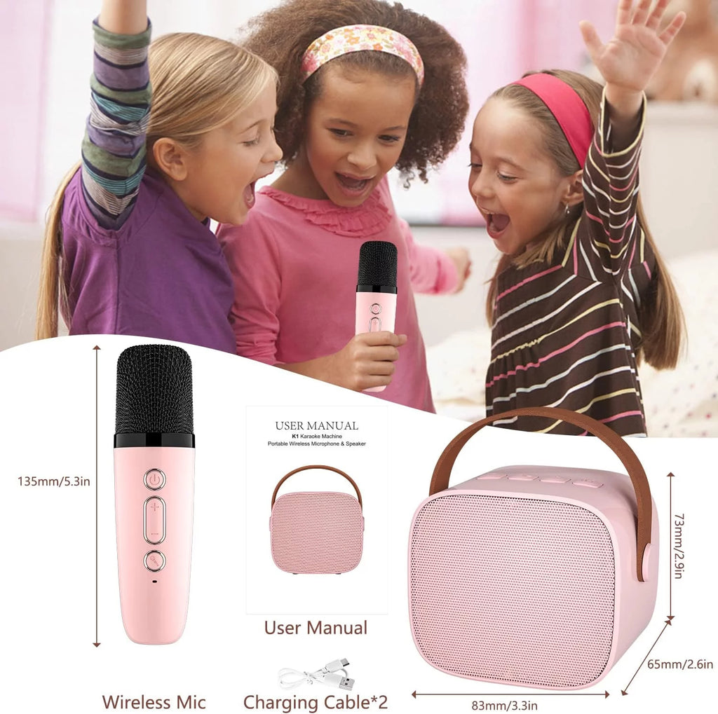 Portable Bluetooth Speaker with Wireless Microphone W297