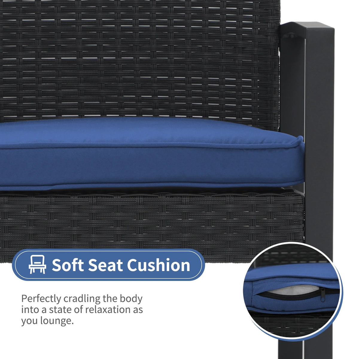 5-Piece Outdoor Furniture Set with Ottomans I94988