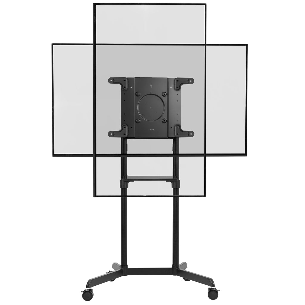 Black Mobile TV Cart for 32" to 88" Flat Screens G257